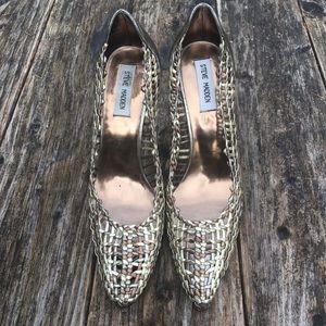 Captivating Kerra Steve Madden Woven Leather Pumps